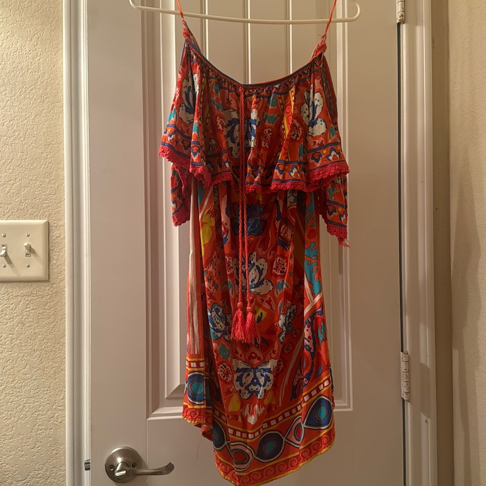 A Colorful swimsuit cover-up